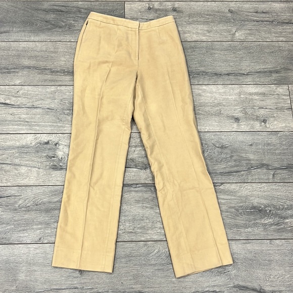 • Burberry London • Vintage Straight Leg Trouser Pants Camel Tan Womens 42 / 8 - Picture 2 of 5